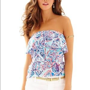 Lilly Pulitzer Strapless Top EUC